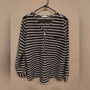 Calvin Klein Black and White Striped Women's Tunic